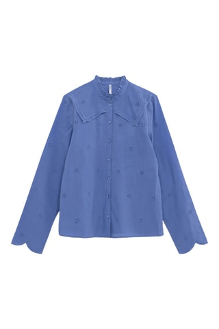 Camicia in sangallo - Cobalto - I.Code