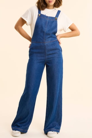 Salopette in jeans - Blu scuro - I.Code