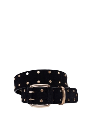 Cintura in pelle scamosciata di vitello - Nero - I.Code