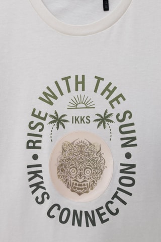 T-shirt in cotone bio - Ecrù - IKKS