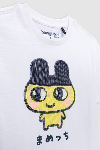 T-shirt in cotone bio Mametchi Tamagotchi - Bianco - IKKS