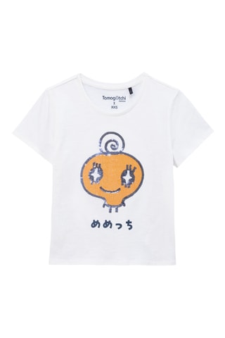 T-shirt in cotone bio Memetchi Tamagotchi - Ecrù - IKKS