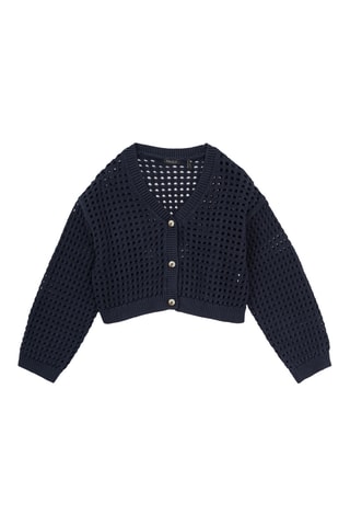 Cardigan in cotone bio - Navy - IKKS