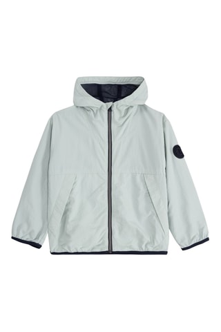 Giacca a vento con cappuccio - Verde acqua - IKKS