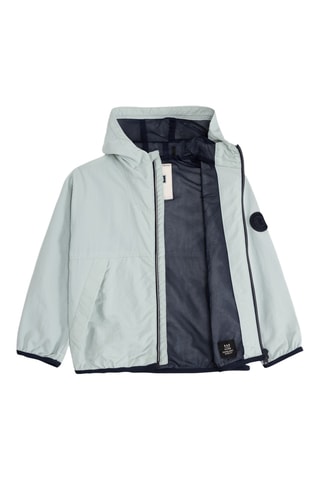 Giacca a vento con cappuccio - Verde acqua - IKKS