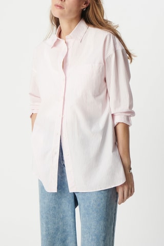 Camicia oversize in cotone bio - Rosa - IKKS