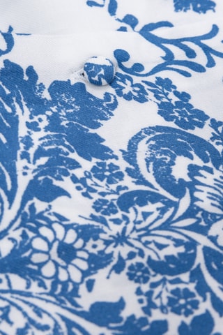 Camicia oversize - Bianco e cobalto - IKKS