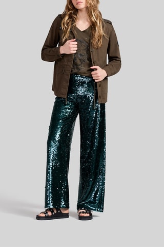 Pantaloni straight - Verde - IKKS