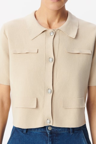 Cardigan corto e cotone bio - Beige - IKKS