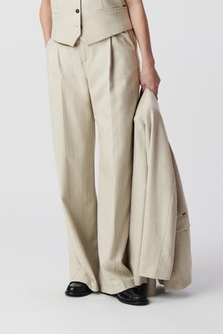 Pantaloni straight - Beige - IKKS