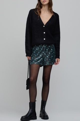 Cardigan in alpaca - Nero - IKKS