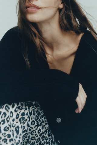 Cardigan in alpaca - Nero - IKKS