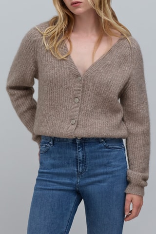 Cardigan in alpaca - Beige - IKKS