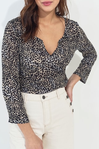 T-shirt in lino - Nero - One Step