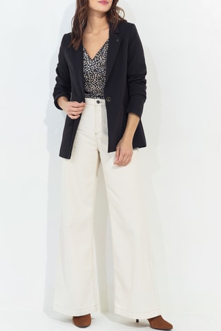 T-shirt in lino - Nero - One Step