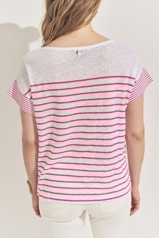 T-shirt in lino - Fucsia - One Step