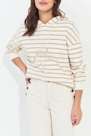 Felpa con cappuccio - Beige - One Step