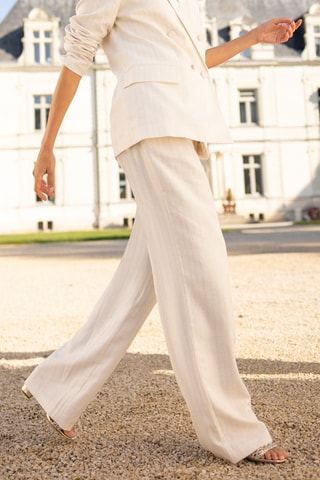 Pantaloni straight a vita alta - Ecrù - One Step