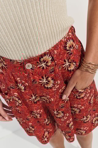 Shorts a vita alta - Rosso - One Step