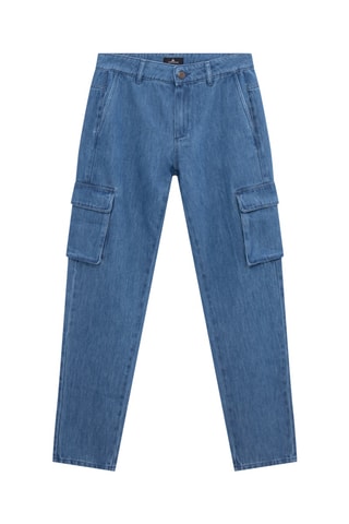 Jeans carrot a vita alta - Petrolio - One Step