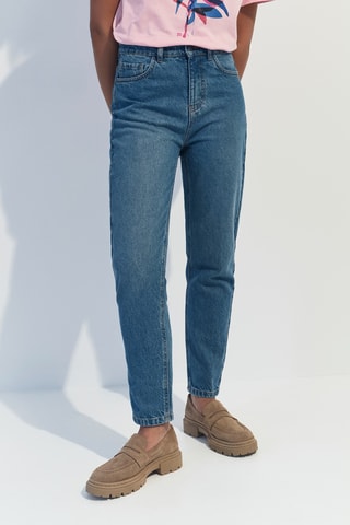 Jeans slouchy a vita alta - Cobalto - One Step