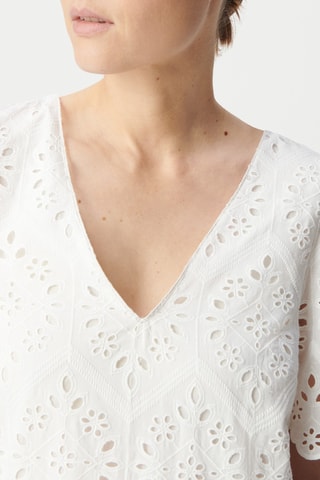 Abito taglio dritto in sangallo in cotone bio - Ecrù - IKKS