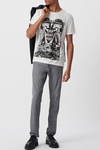 T-shirt in cotone bio - Ecrù - IKKS