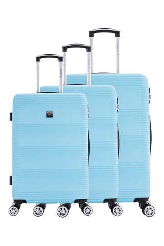 Set 3 valigie France Bag - Celeste - 55/65/75 cm