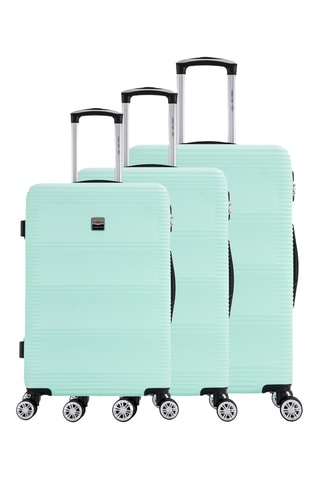 Set 3 valigie France Bag - Verde acqua - 55/65/75 cm
