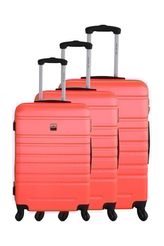 Set 3 valigie France Bag - Corallo - 55/65/75 cm