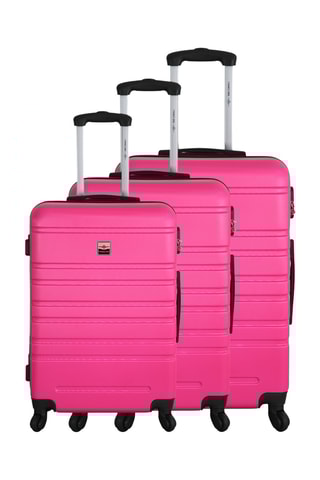 Set 3 valigie France Bag - Fucsia - 55/65/75 cm