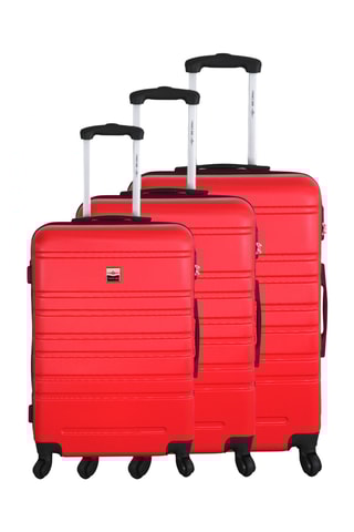 Set 3 valigie France Bag - Rosso - 55/65/75 cm