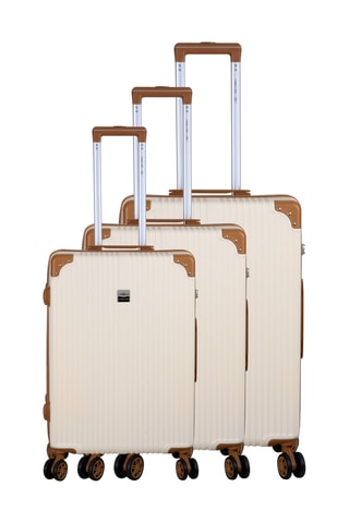 Set 3 valigie France Bag - Ecrù - 56/66/76 cm