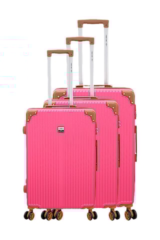 Set 3 valigie France Bag - Fucsia -  56/66/76 cm