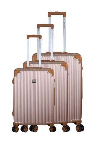Set 3 valigie France Bag - Rosa antico - 56/66/76 cm