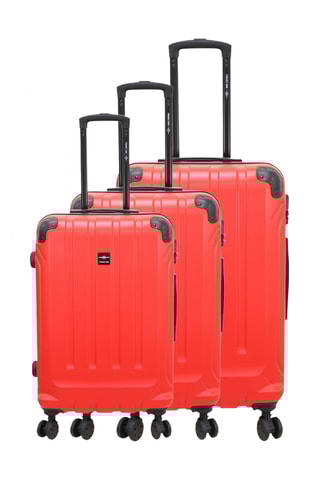 Set 3 valigie - Rosso - 55/65/75 cm
