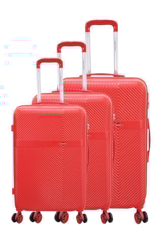 Set 3 valigie Challenger - Rosso - 55/65/75 cm
