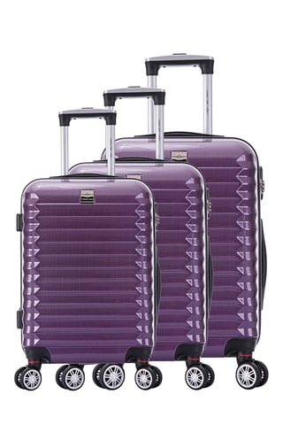 Set 3 valigie France Bag - Viola - 56/66/76 cm