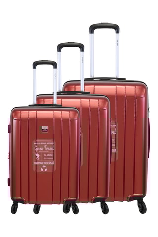 Set 3 valigie Green Travel - Rosso - 55/65/75 cm