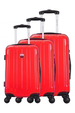 Set 3 valigie France Bag - Rosso - 55/65/75 cm