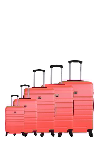 Set 5 valigie France Bag - Corallo - 45/55/75/80/85 cm