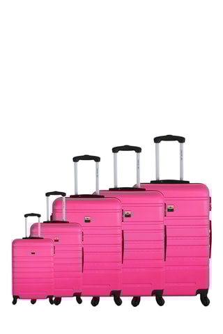Set 5 valigie France Bag - Fucsia - 45/55/75/80/85 cm