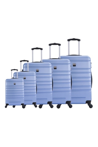Set 5 valigie France Bag - Azzurro - 45/55/75/80/85 cm