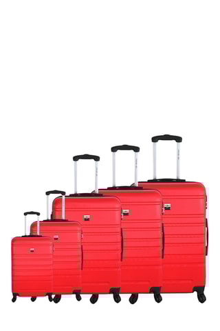 Set 5 valigie France Bag - Rosso - 45/55/75/80/85 cm