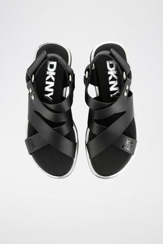 Sandalias de piel con plataforma - Negro - DKNY