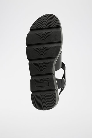 Sandalias de piel con plataforma - Negro - DKNY