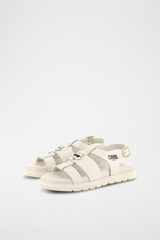 Sandalias de piel - Blanco - Karl Lagerfeld