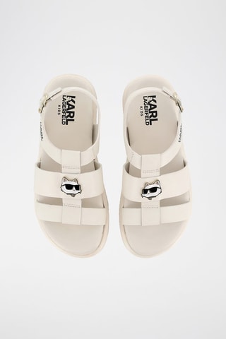 Sandalias de piel - Blanco - Karl Lagerfeld