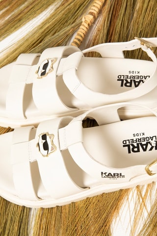 Sandalias de piel - Blanco - Karl Lagerfeld