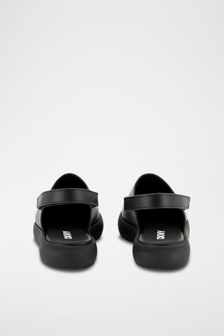 Zuecos de piel con plataforma - Negro - DKNY